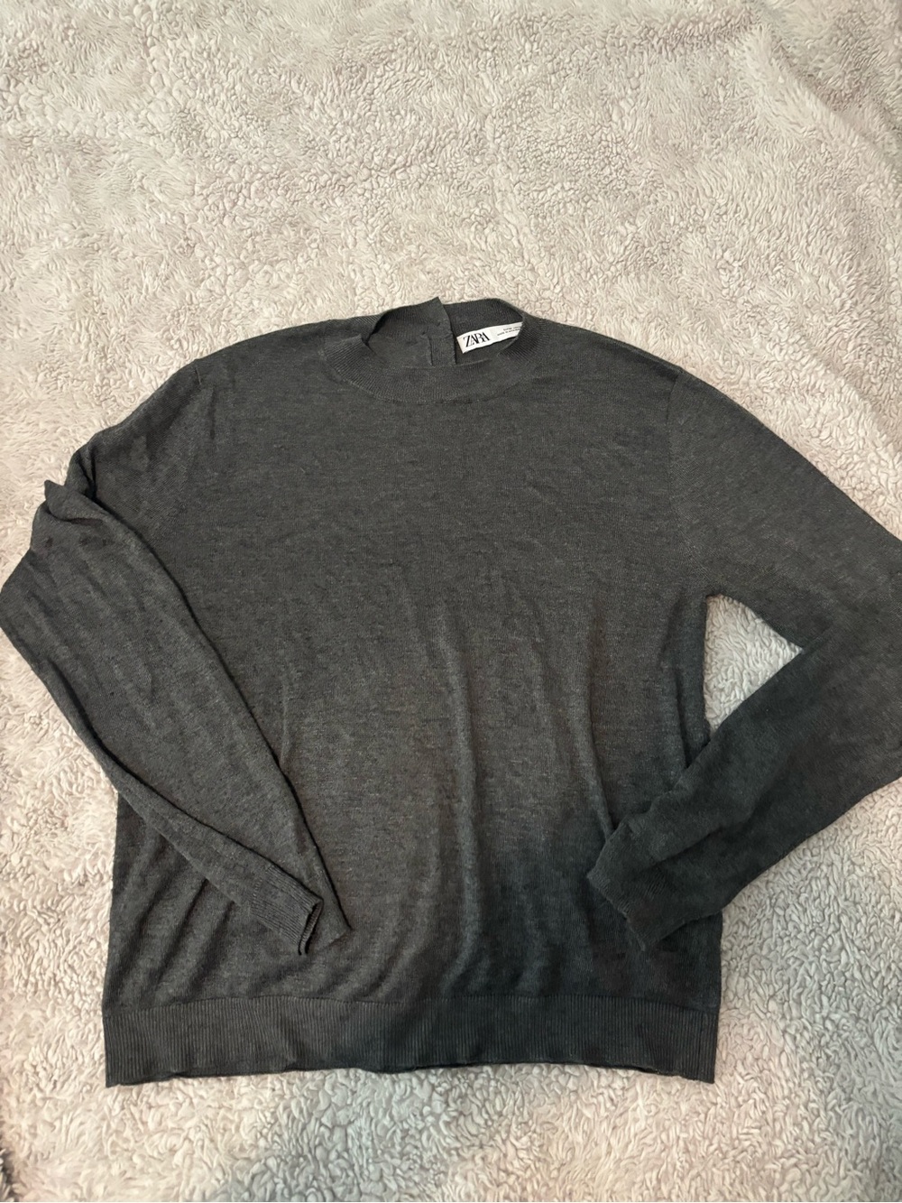 Zara women’s Charcoal Gray Crewneck Sweater